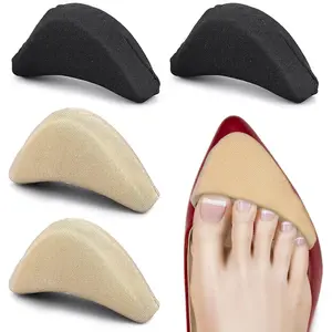 2 Pairs Soft Sponge Adjustable Shoe Filler Big Toe Plug Foot Brace Shoe Pads Unisex Big Shoe Inserts for Women High Heel Reusable Make Big Shoes Fit