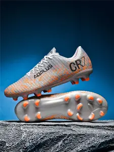 Cr7 Tie-Dye Men's Football Shoes, Soccer Cleats, PU Leather Upper, Rubber Sole, Medium Width, All-Season Sporty Design, High-Speed Acceleration