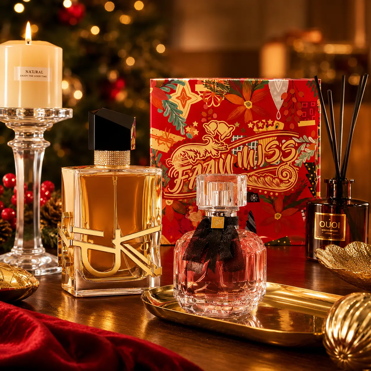 JEAN MISS Women’s Perfume Gift Set, 50ml + 30ml Fragrance Duo | Rich Floral & Sweet Fruity Scents | Limited-Edition Holiday Packaging | Christmas Gift for Her|long lasting perfumes|perfume collection