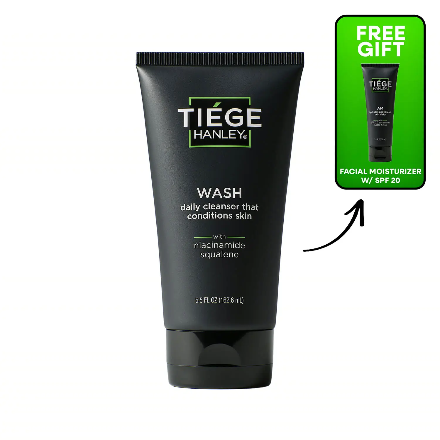 Tiege Hanley Daily Face Wash - Niacinamide + Aloe - Gentle Sulfate-Free Cleanser for Oily, Dry & Sensitive Skin