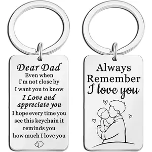 Dad Gifts from Daughter To My Dad Keychain Father's Day Keychain Birthday Gift for Dads from Daughter Son