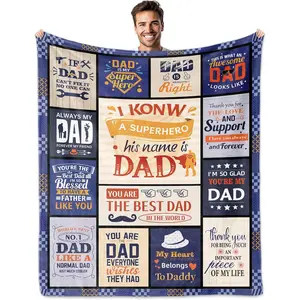 Dad Gifts, Gifts for Dad from Daughter to My Dad's Blanket 60''x50'' Best Gift for Fathers Day Birthday Valentines Christmas Day Bday Present for Father, Superhero Daddy Heartwarming Gift