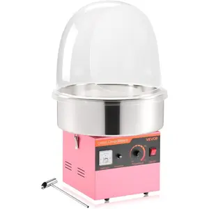 VEVOR 16 Inch Cotton Candy Machine Cover, Transparent Acrylic Dome Bubble Shield Compatible with 15inch Commercial Cotton Candy Floss Maker Bowl for Party, Shops, Bottom Groove DesignVEVOR Super Brand Day
