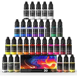 Ink Set, 30 Bottles Vibrant Colors Concentrated -Based Ink, Metal Dyes, for  Petri Dish Making, Epoxy  Art, Tumbler Cup Making,Painting, 10ml /Each