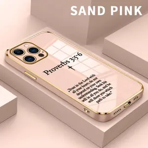 Luxury Plated TPU Protective Silicon Casing, Minimalist Classic Square Design, Lightweight Shockproof Phone Accessory for iPhone 11,12,13,14 Plus,15 Pro Max,16,17
