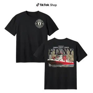 FDNY Fireboat 343 T-Shirt, Vintage Streetwear Tee Honoring New York Firefighters, Patriotic Marine Unit Graphic Shirt For Men And Women, Tribute Gift For Firefighter Families And Supporters