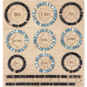 Bamboo Beading Board - Jewelry Making Bead Tray for Bracelets & Supplies, 5" to 8" Adjustable Size