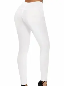 Jeans for woman Casual Slim-fitting Denim Button