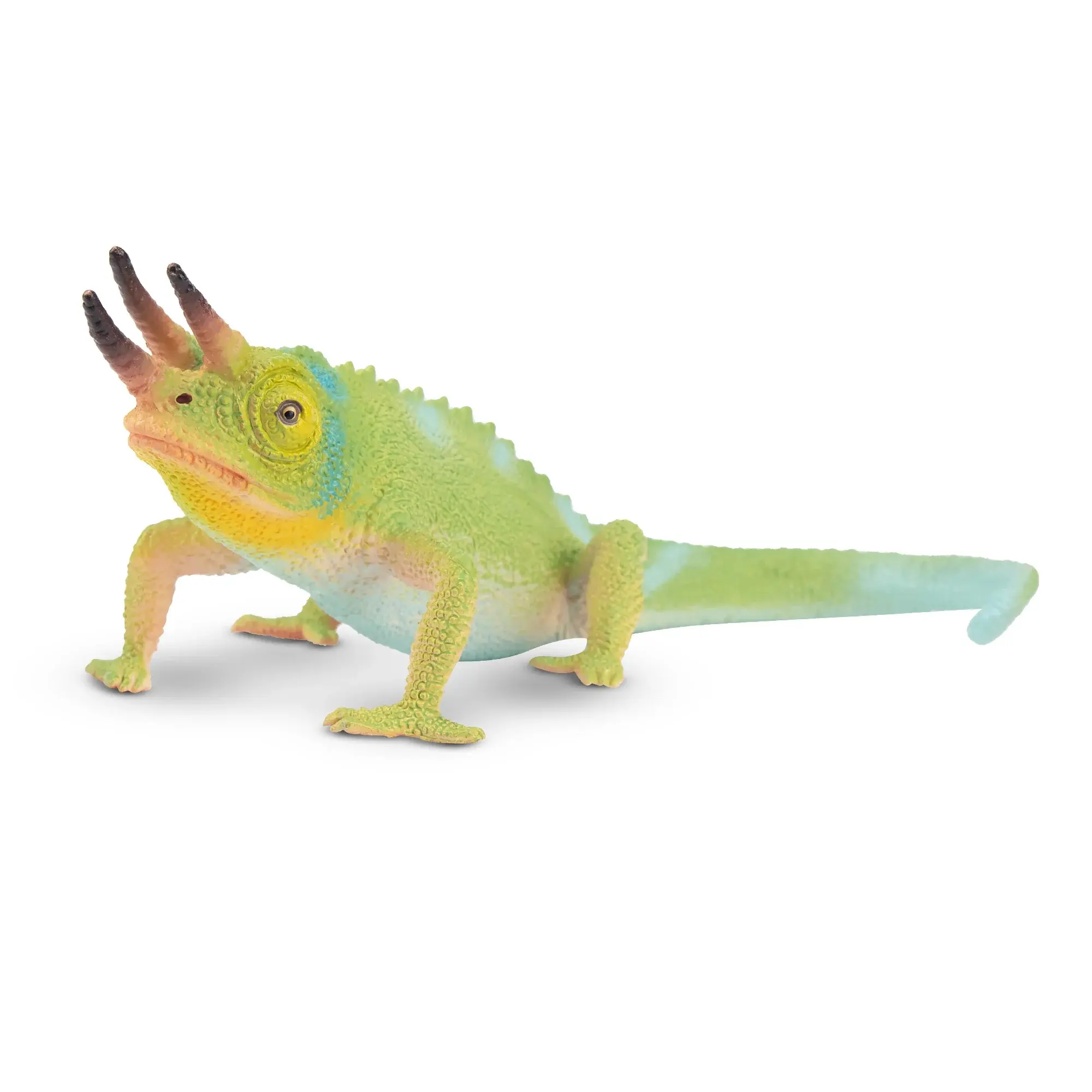 Toymany Hand-Painted Jackson's Chameleon Figurine – Realistic Reptile Model, Perfect for Early Education, Montessori Sensory Play, Cake & Party Decorations, Desk & Home Décor, Thoughtful Gifts, and Collectible Figurine