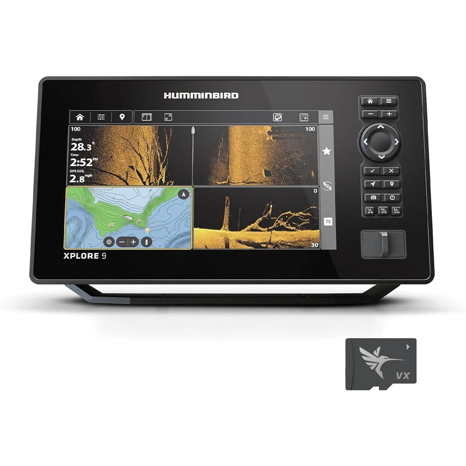 Humminbird XPLORE Series GPS Fish Finder MEGA Side Imaging+ & HD Touchscreen Display
