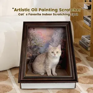 Cat Picture Frame Scratching Board, Large Vertical L Shape Cat Scratcher Scratch Pads Cat Toys for Indoor Cats, Cat Scratcher
