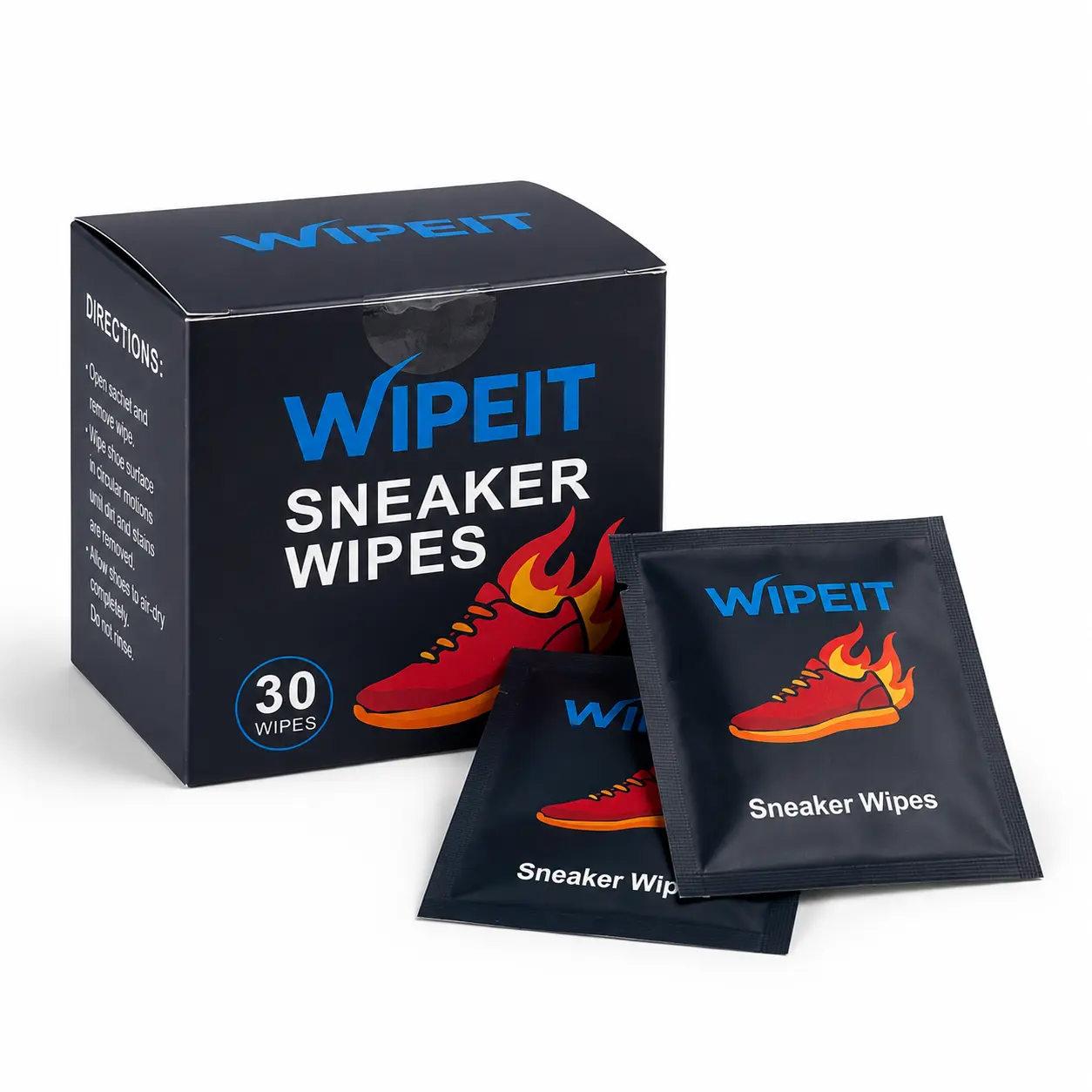Shoe & Sneaker Cleaner Wipes, 30 Individually Wrapped Packets for Canvas, Mesh & Rubber, Travel Size for Students, School & Work, Athlete, Multi-Material, 30 Wipes, Fresh, Gym, Home, Leather, Fresh On The Go, Clean Everyday Dirt, Leather To Rubber, Mesh &