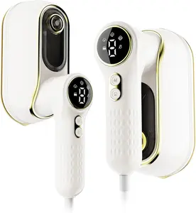 Portable Handheld Clothes Steamer 1200W Powerful Fabric Wrinkle Remover with LCD Display 4 Steam Modes Fast Heat Up 150ml Water Tank 180 Degree Swivel Handle for Home Travel Office Garment Care Shirts Dresses Curtains Upholstery