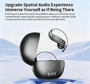 Wireless smart Bluetooth earphones, equipped with deep bass and high-definition voice, wireless headphones suitable for smart home/office, business, travel, gaming, fitness, compatible with multiple devices