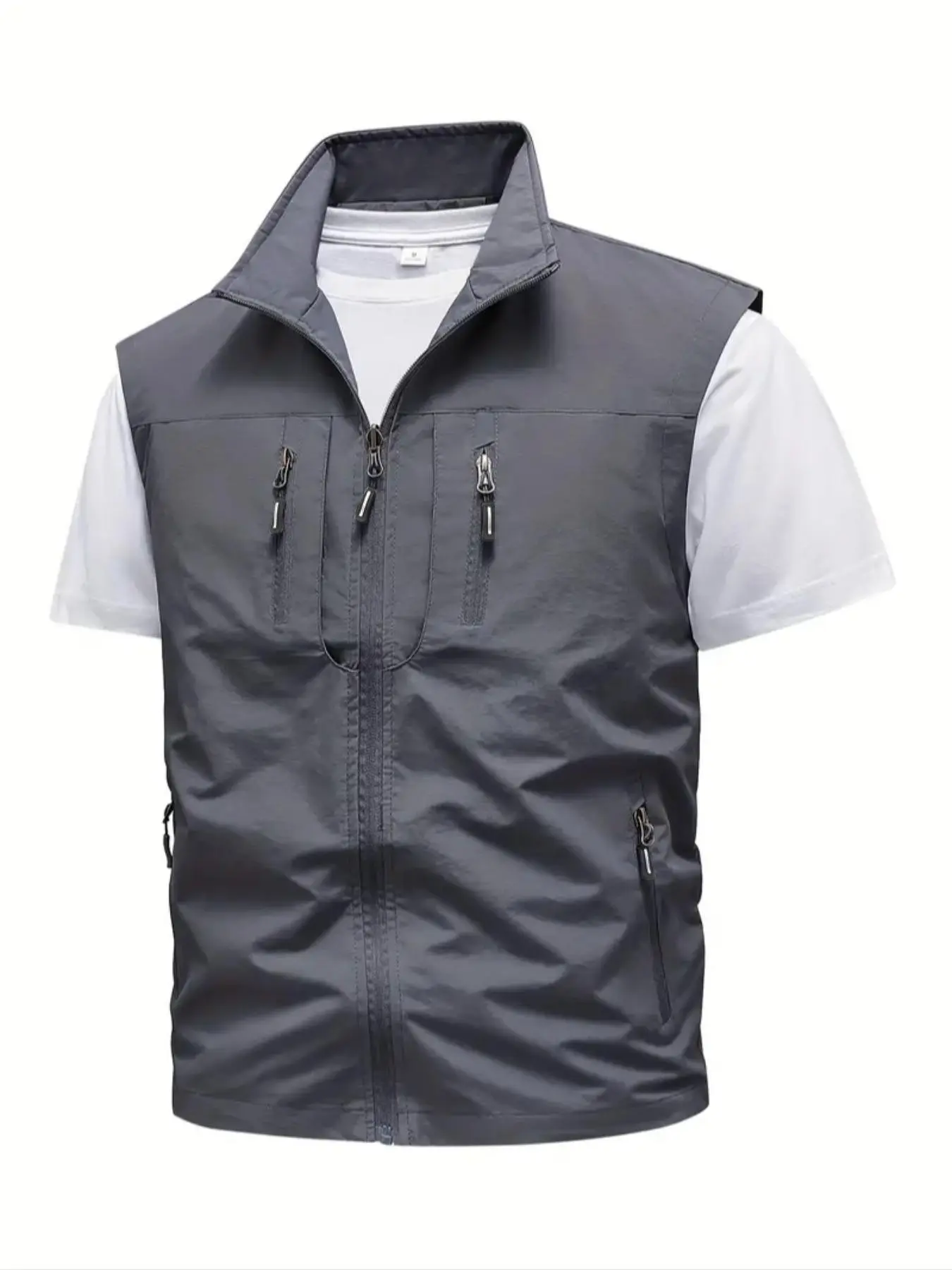 Men's Fishing Vest for All Seasons, Outdoor Hiking Camping Tactical Vest, Multi-Functional Summer Workwear Photography Vest