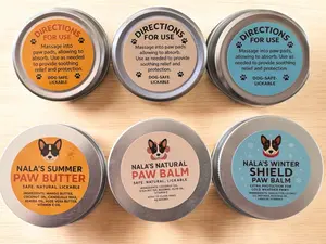 Nala’s Natural Paw Balm 3-Pack Bundle – Summer, Winter & OG All-Season | All-Natural Dog Paw & Nose Protection
