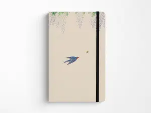 Kashiko Japan Artist Notebook - Wisteria and Swallow
