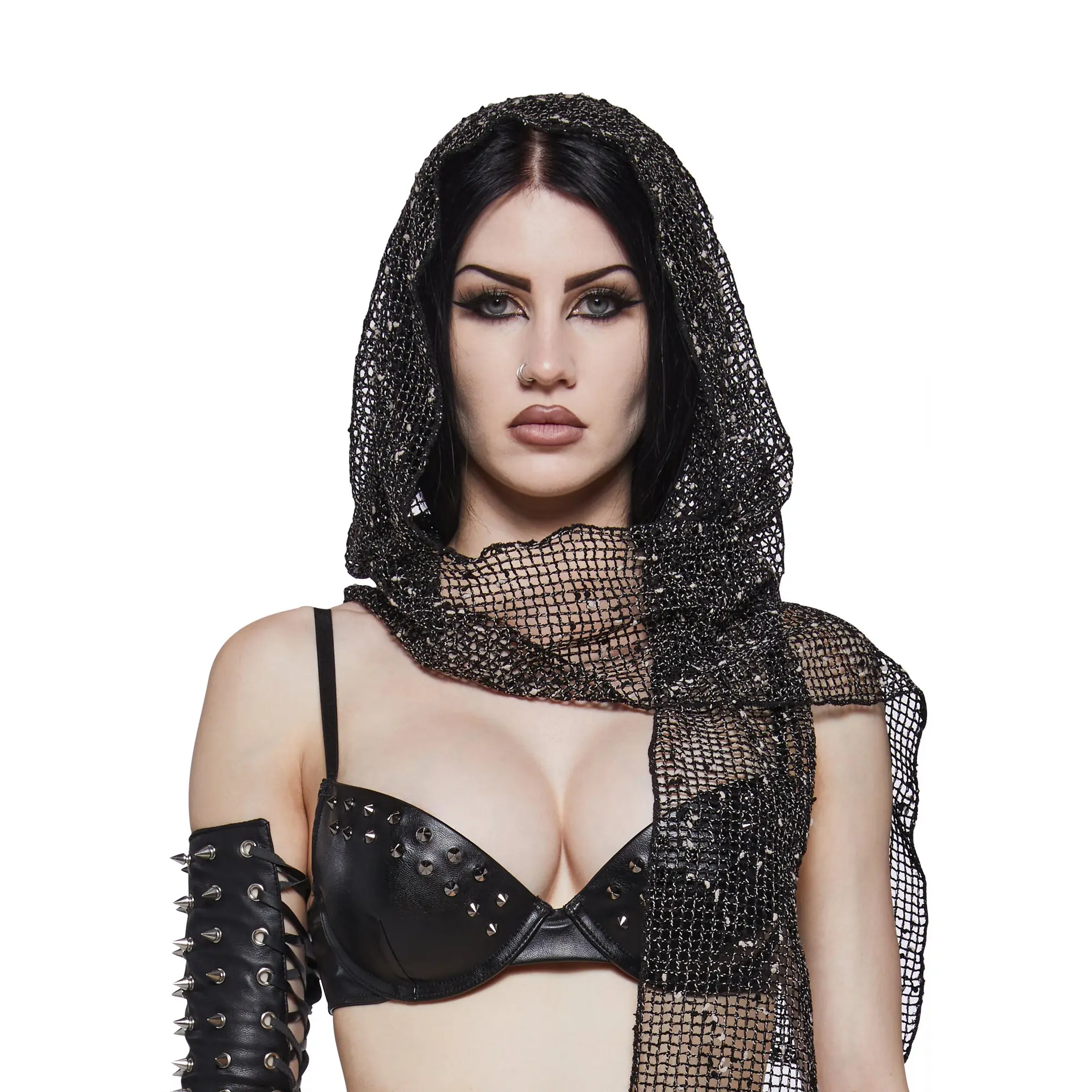 Mirage Mesh Head Scarf - Black