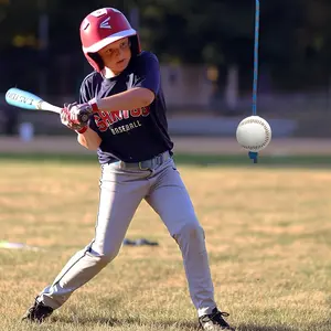 Durable Baseball Training Waterproof Cloth, Blue and Ropes, Designed for Teens, Enhances Swing Accuracy, Hand-Eye Coordination, Timing Sense