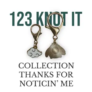 Thanks for noticin me - set of 2 - 1 large clasp stitch marker & 1 medium clasp stitch marker for crocheting