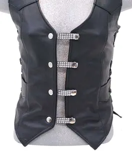 2.5'' Crystal & Leather Vest Extenders (set of 4) #VC14100SCK