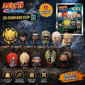 Naruto Blind Bag Keychain, Kurama Mode Luffy Sasuke 3D Keyring, Mystery Anime Figure, Manga Fan Gift, Random Surprise Pick