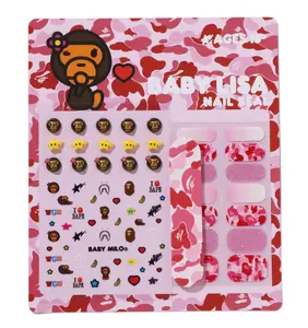 Bape Baby Lisa Nail Seal Set ABC Pink Camo