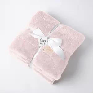 Joy Blankets Luxury Faux Fur Throw Blanket Premium Double-Sided Plush 50"x60" Shed-Free Machine Washable Oeko-TEX Certified for Couch & Bed