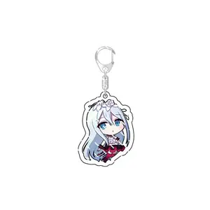 PJSK Project Sekai Colorful Stage Len Rin Character SD Keychain Cosplay Acrylic Keyring Two-sided Key Chain Pendant Accessories