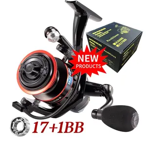 Rooblinos Hjeva High-Speed Spinning Reel, 17+1bb Eva Handle, Lightweight Durable Nylon and Metal Structure, Left Right Hand Design Fishing Reel