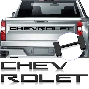 SUPER REPAIRMAN Matte Black letter pattern car sticker 3D Textured Tailgate Letters Weatherproof & UV-Resistant for CHEVROLET Tailgate sticker decal car truck accessories