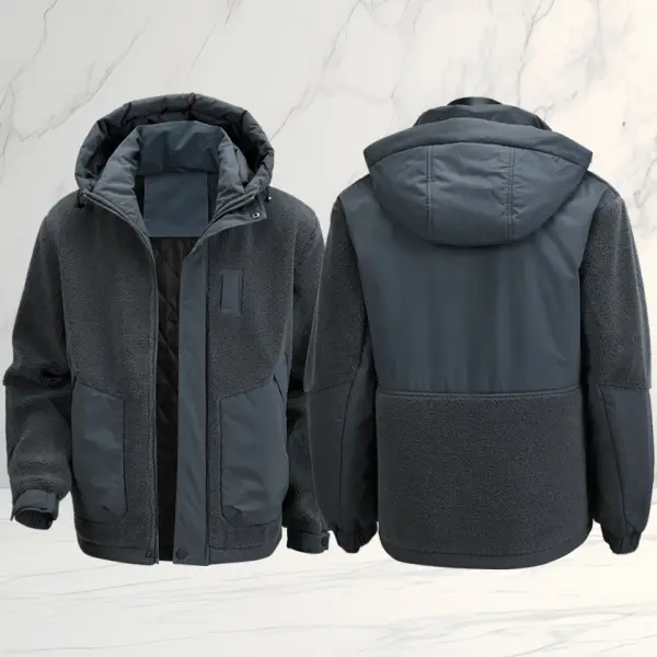 winter outfits New Men's Shearling Cotton Jacket Winter Loose Trendy American Style Hooded Long Sleeve Coat Suitable for Vintage Loving Men's Daily Commute and Streetwear daily outdoor everyday winter cold weather menswear top coats jacket tiktokshopsprin