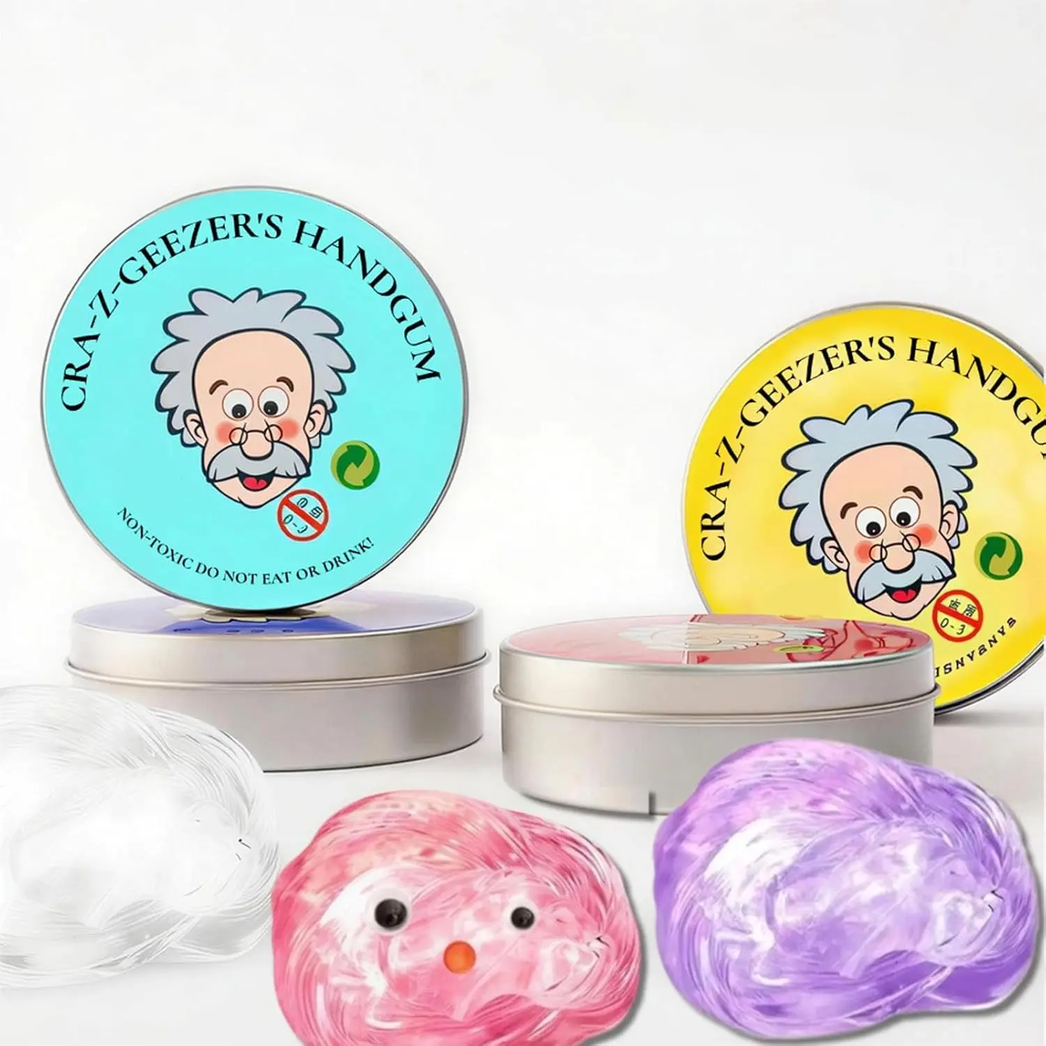 Non-Newtonian Fluid Stress Relief Putty - Calming Desk Sensory Mud for Adults, Glossy Non-Sticky Liquid Glass Slime for Anxiety & Focus, Fun Office Gadget & Gag Gift for Coworkers
