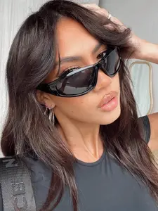 Women's Plastic Square Frame Glasses, American Style Fashionable Casual Sexy Streetwear, Trendy Eyewear for Everyday Use, Trendy Square Sunglasses, Summer Trendy Sunglasses