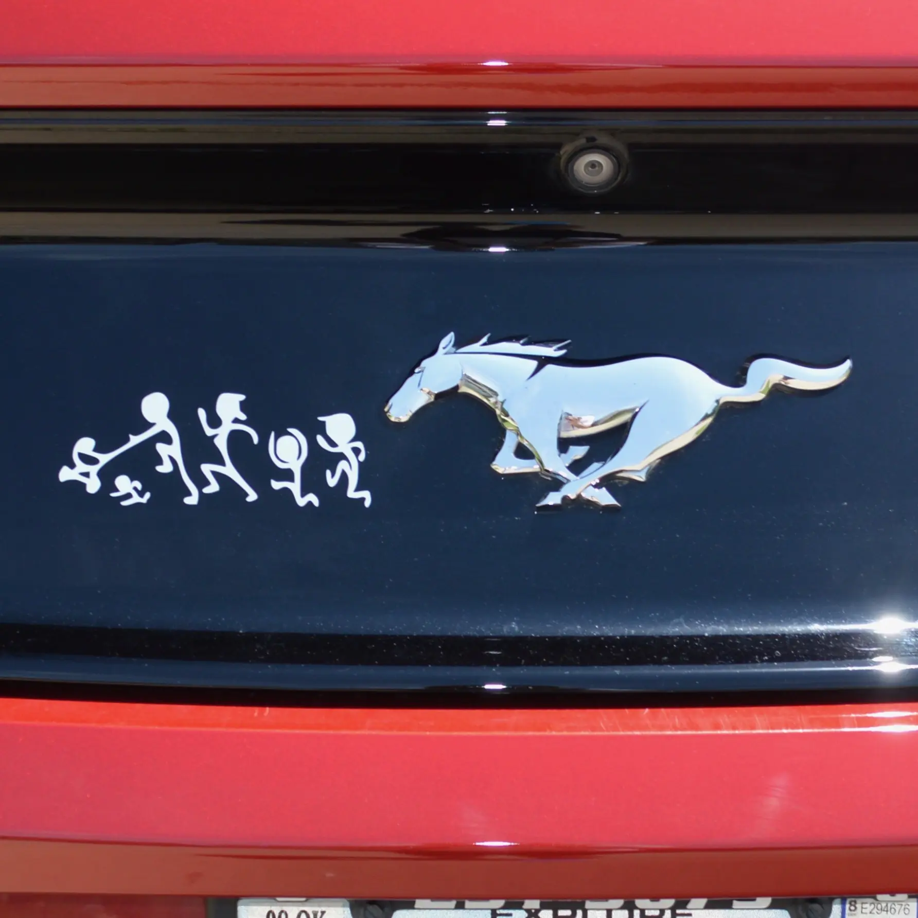 Mustang crowd running decal sticker