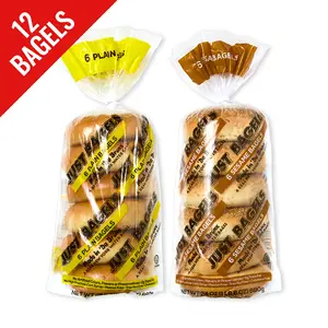 Just Bagels 6 Plain and 6 Sesame Bagels Non-GMO Authentic New York Style Chewy Crunchy Bagels Made in Da Bronx