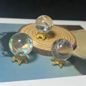 clear quartz sphere small sphere rainbow clear quartz sphere
