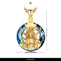 Gold- Plated Aurora Purple Crystal Hecate