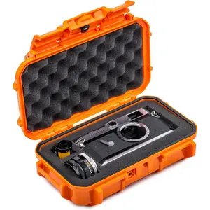 56 Waterproof Dry Box Protective Case with Pick & Pluck Foam - Travel Safe/Mil Spec/USA Made - for Cameras, Phones, Camping, Fishing, Hiking, Water Sports, Knives, Survival (Orange)