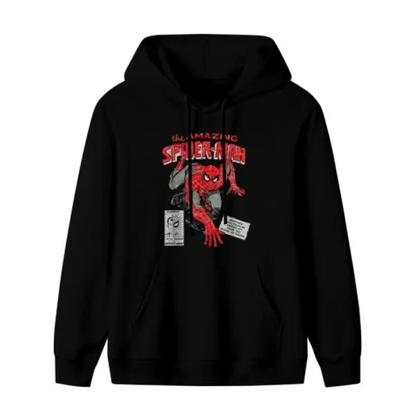 Marvel Spider-Man Hoodie, Casual Long Sleeve Pullover Sweatshirt for Men Women Youth