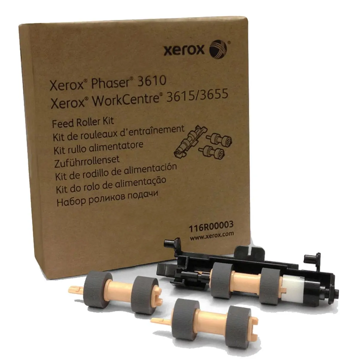 Xerox Media Tray Roller Kit for Phaser 3610 and WorkCentre 3615/3655 Printers, Includes 2x Feed Roll, Roll Assembly
