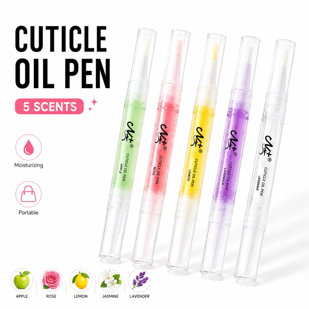 Pen-Style Cuticle Oil Pusher Pen - Travel-Size Ultra Moisturizing Cuticle Care Product, Leak-Proof Portable Nail Tool, Oil Drops & Leave-On Moisturizer for Dryness, Crack Prevention, Manicure/Pedicure, Ultra Moisturizing Cuticle Care Products