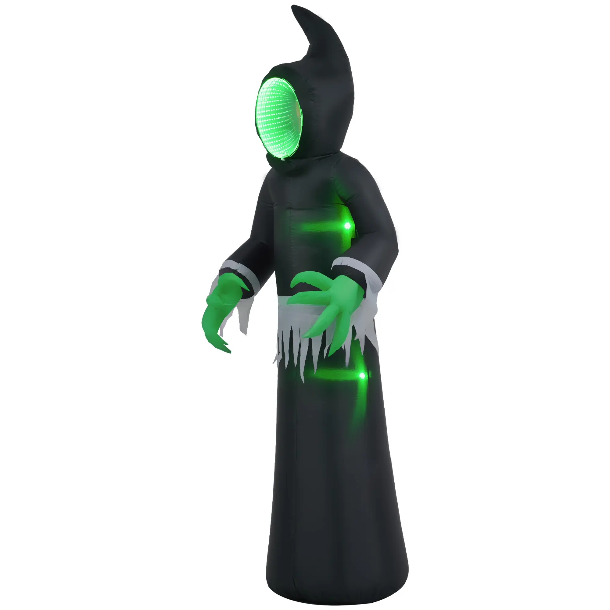 Outdoor Halloween Inflatable Mirror Ghost Waterproof Mild Rain Resistant 5 Stakes 3 Drawstrings 4 Sandbags for Front Lawn Backyard Party Apartment Complex