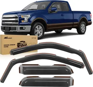 Nilight In-Channel Rain Guards, Durable Original Window Deflectors & Vent Visors - 4PCS Automotive Vehicle Car Accessories for Ford F150 2004-2014 Super Cab Truck Exterior Body Kit Replacement