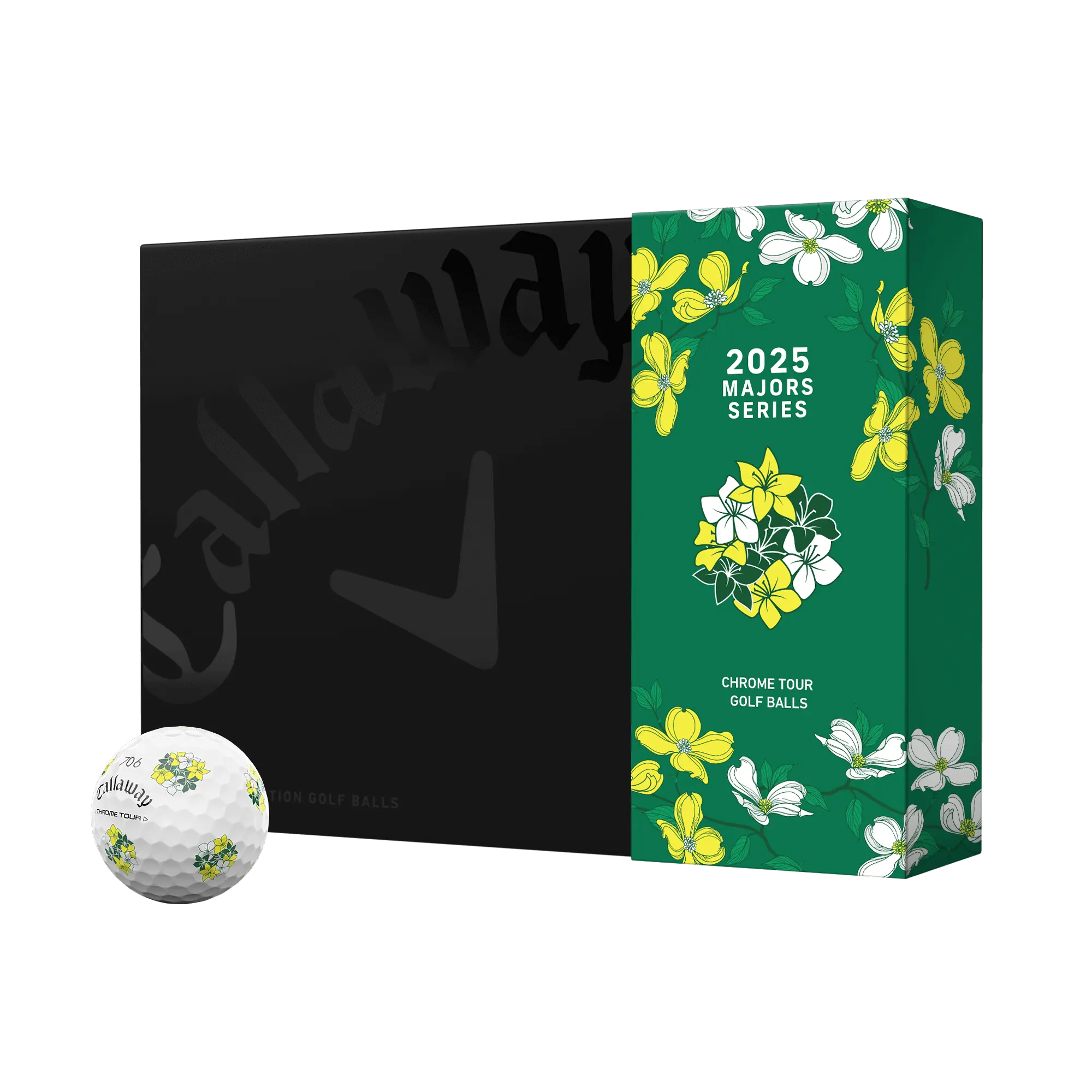 Callaway Golf Chrome Tour Major Series: April Major '25 Golf Balls in White Callaway Golf Chrome Tour Major Series: April Major '25 Golf Balls in White