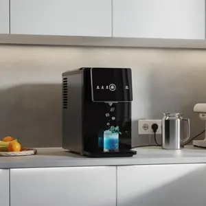 Countertop Nugget Ice Maker, 33LBS/24H, Soft Chewable Nugget Ice Machine with1.8L Removable Water Tank, One-Touch Automatic Ice Dispensing, Self-Cleaning, Black