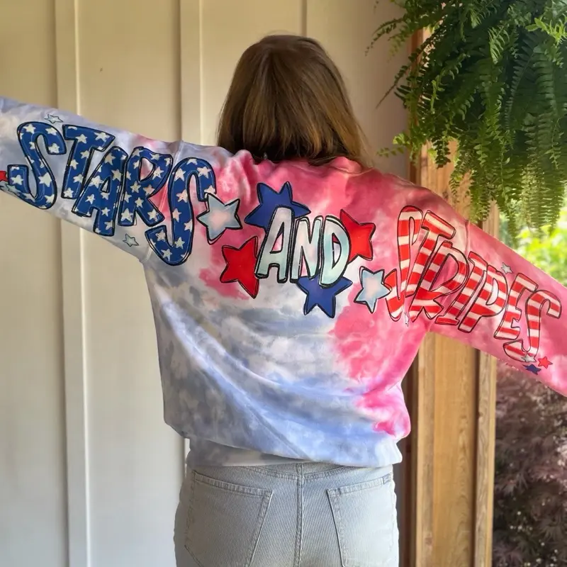 *MADE TO ORDER* Stars and Stripes patriotic crewneck Everyday Fit