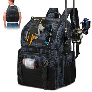 Multi-Functional Fishing Backpack with Rod Holder - Large Capacity Tackle Storage