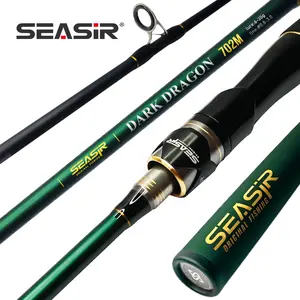Seasir Dark Dragon High Carbon Fiber M+ML Double Tips 2.1M 2.4M 5-40 Lure Weight casting Spinning Fishing Rod