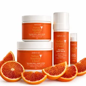 Velvet Youthful Cloud 4pc Beef tallow collection ,beef tallow cream , beef tallow sugar scrub, beef tallow body balm, beef tallow lip balm